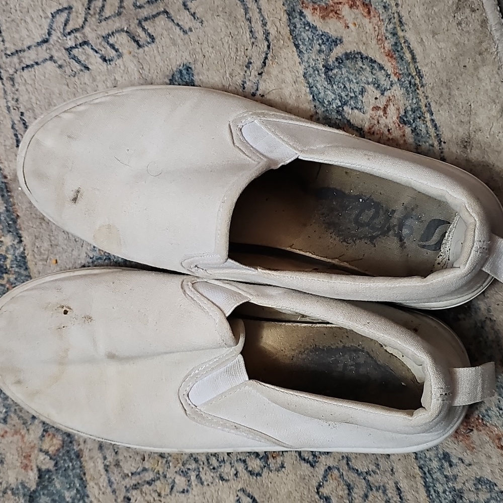 Well worn slip on shoes